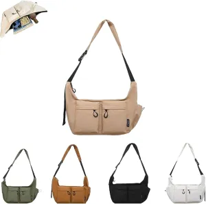 2025 New Large Capacity Messenger Canvas Bag, Large Crossbody Bag Shoulder Purse, Vintage Water Resistant Canvas Satchel