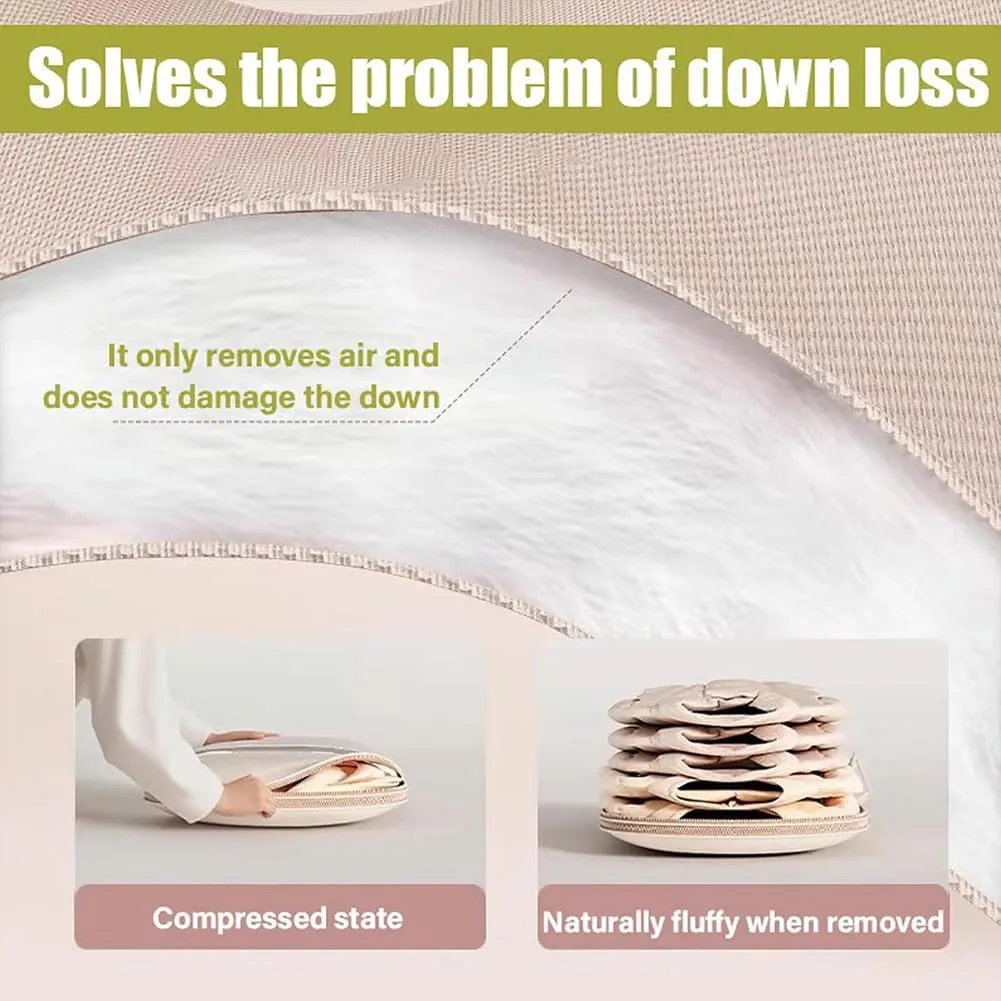 2025 Space Saving Hanging Garment Bag with Self Compression Zipper Down Coat Dust Cover Clothes Bags Transparent (Pink,XL)