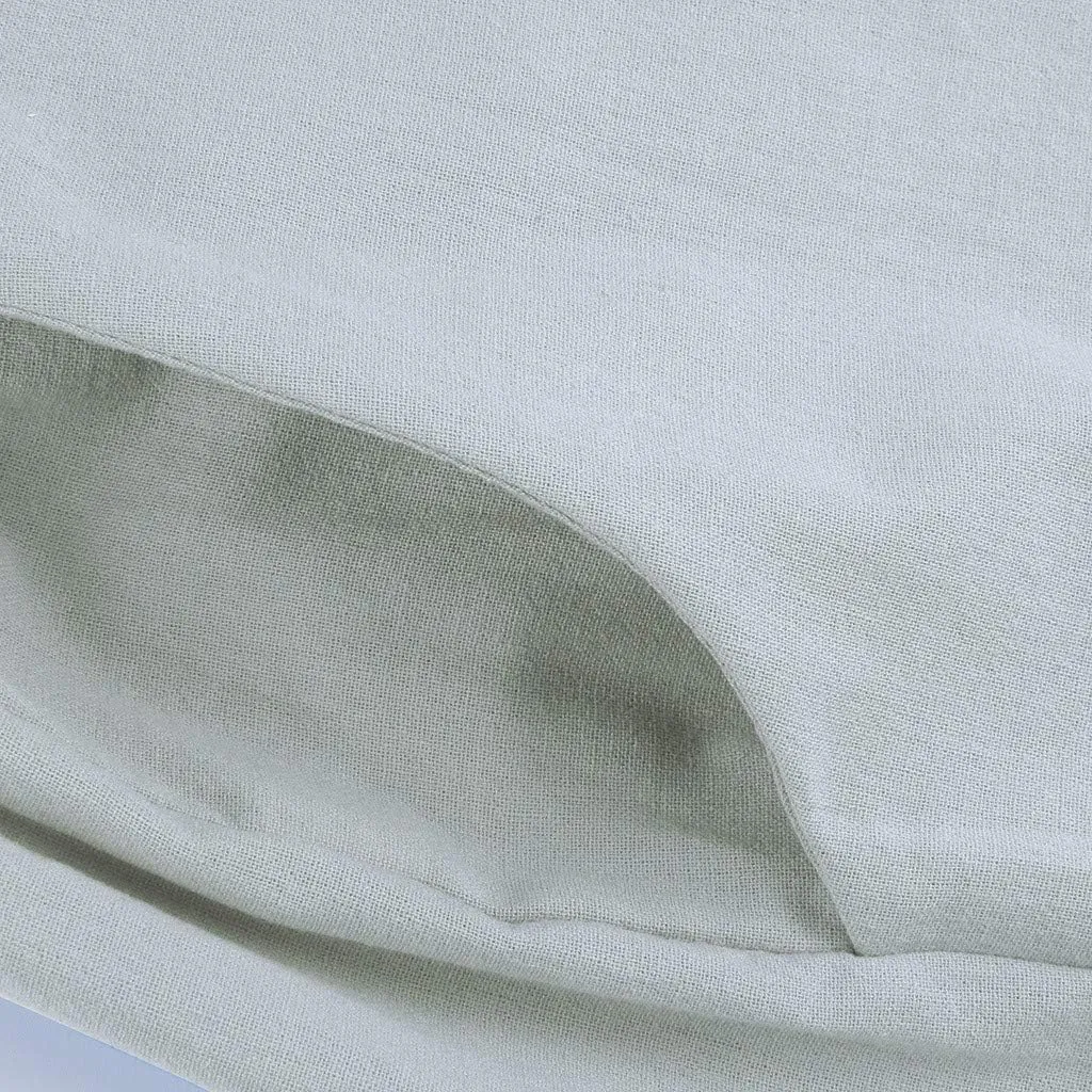 2025 Summer Linen Pants Women High Waisted Lightweight Casual Pants Solid Loose Straight Leg Trousers with Pockets