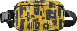 Abstract Pattern Fanny Packs for Women Men, Water Resistant Waist Pack Sling Bag Purse for Travel Hiking