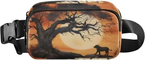 African Landscape Fanny Pack for Travel Hiking Water Resistant Waist Pack Sling Bag Purse for Women Men