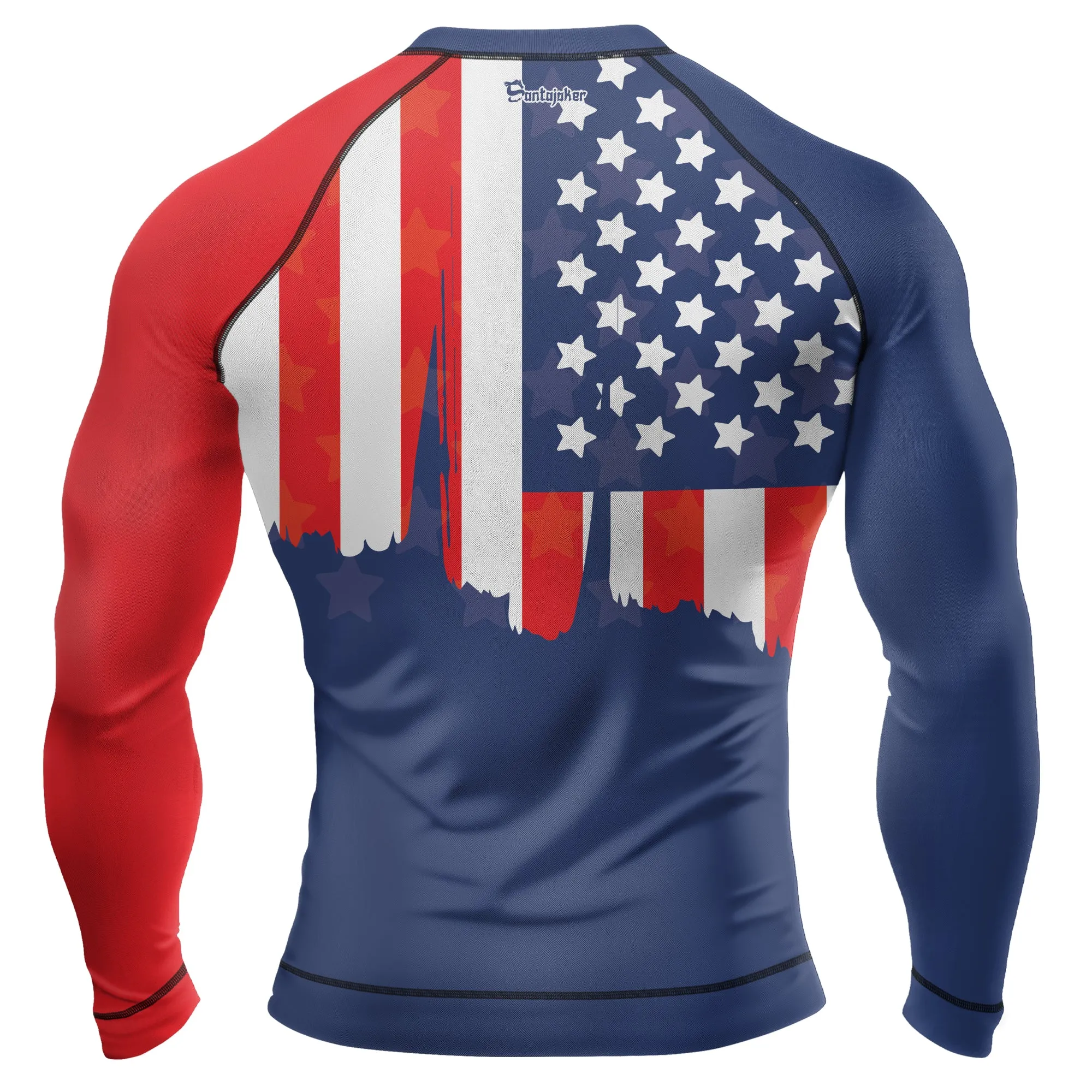 American Flag Men's Long Sleeve Rash Guard