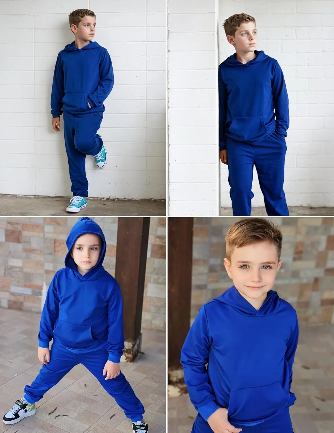 Arshiner 2 Piece Outfit Boys Pullover Hoodies Sweatshirt Suit For Kids Tracksuit Set