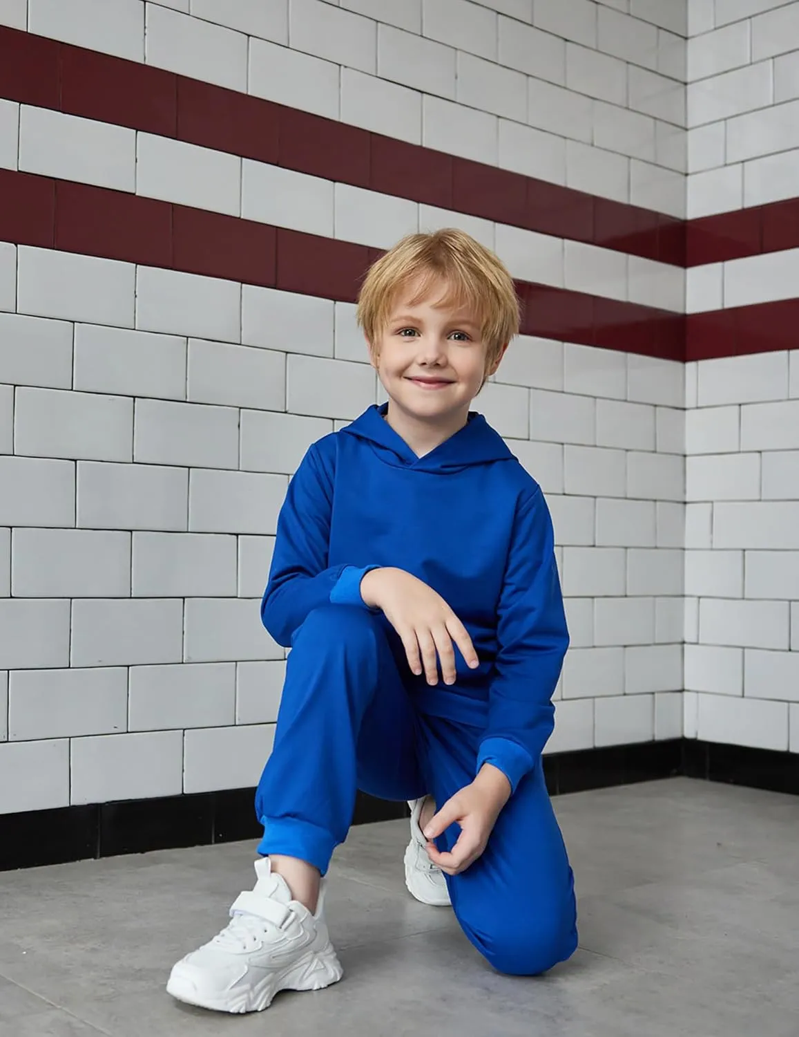 Arshiner 2 Piece Outfit Boys Pullover Hoodies Sweatshirt Suit For Kids Tracksuit Set