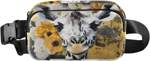Art Giraffe Fanny Packs for Women Men, Water Resistant Waist Pack Sling Bag Purse for Travel Hiking