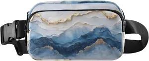 Art Marble Fanny Packs for Women Men, Water Resistant Waist Pack Sling Bag Purse for Travel Hiking
