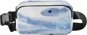 Art Snake Fanny Packs for Women Men, Water Resistant Waist Pack Sling Bag Purse for Travel Hiking