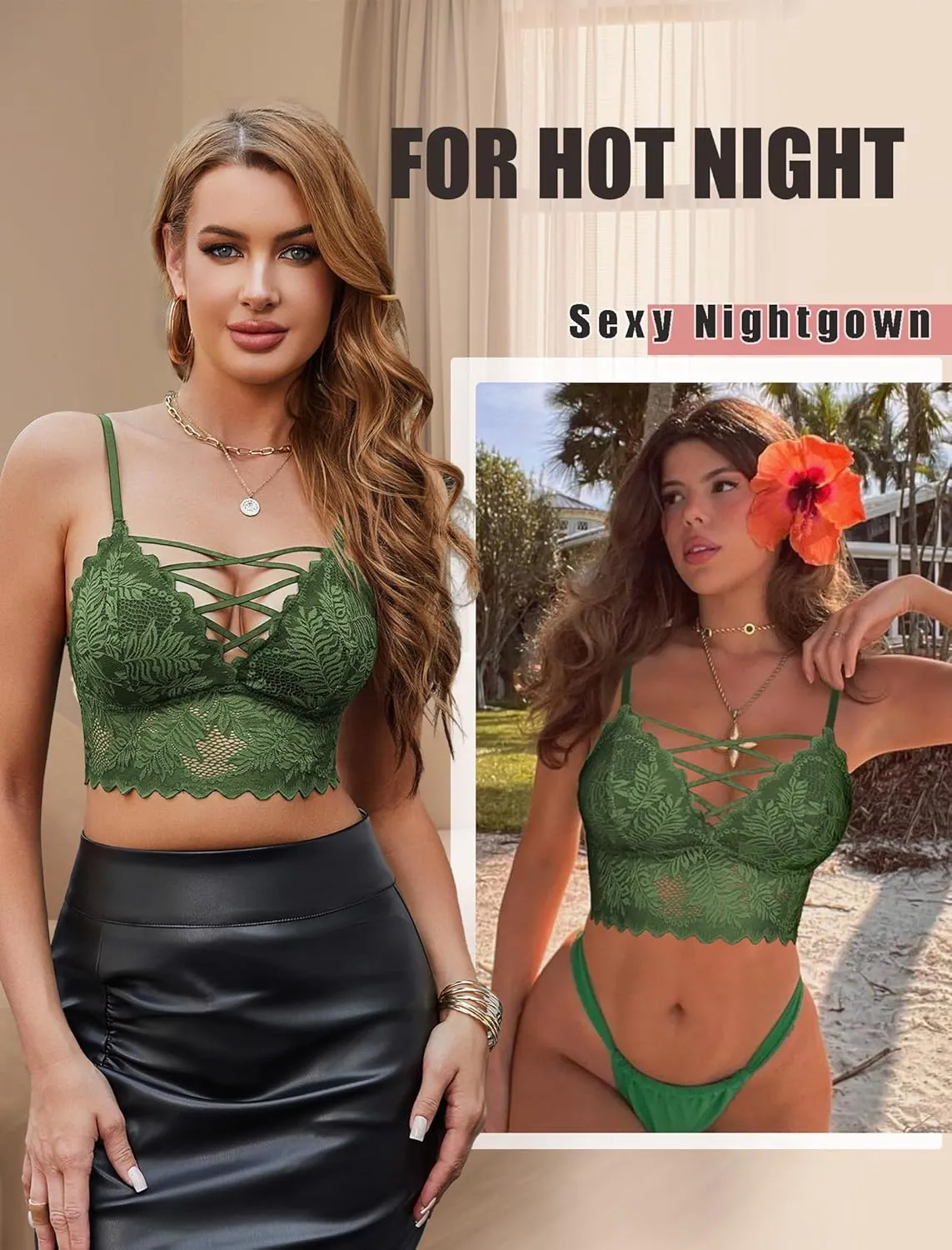 Avidlove Bralettes for Women V Neck Lace Camisole Y2K Tank Top Strappy Cami Unpadded Bra Lingerie Crop Tops Outfits