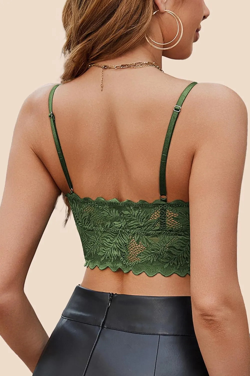 Avidlove Bralettes for Women V Neck Lace Camisole Y2K Tank Top Strappy Cami Unpadded Bra Lingerie Crop Tops Outfits