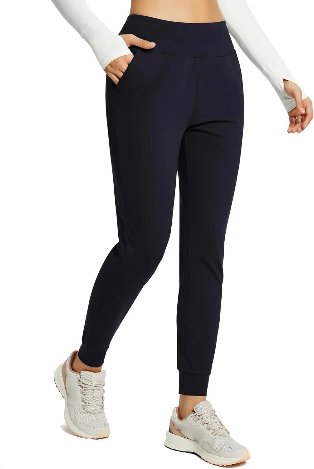 baleaf Women's Fleece Lined Joggers Water Resistant Thermal Hiking Pants Sweatpants Track Pants Winter Clothes Running Gear