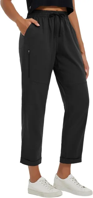 baleaf Women's Hiking Pants Ripstop Water Resistant Lightweight Golf Pants Quick Dry Zip Pockets Work Travel Clothes