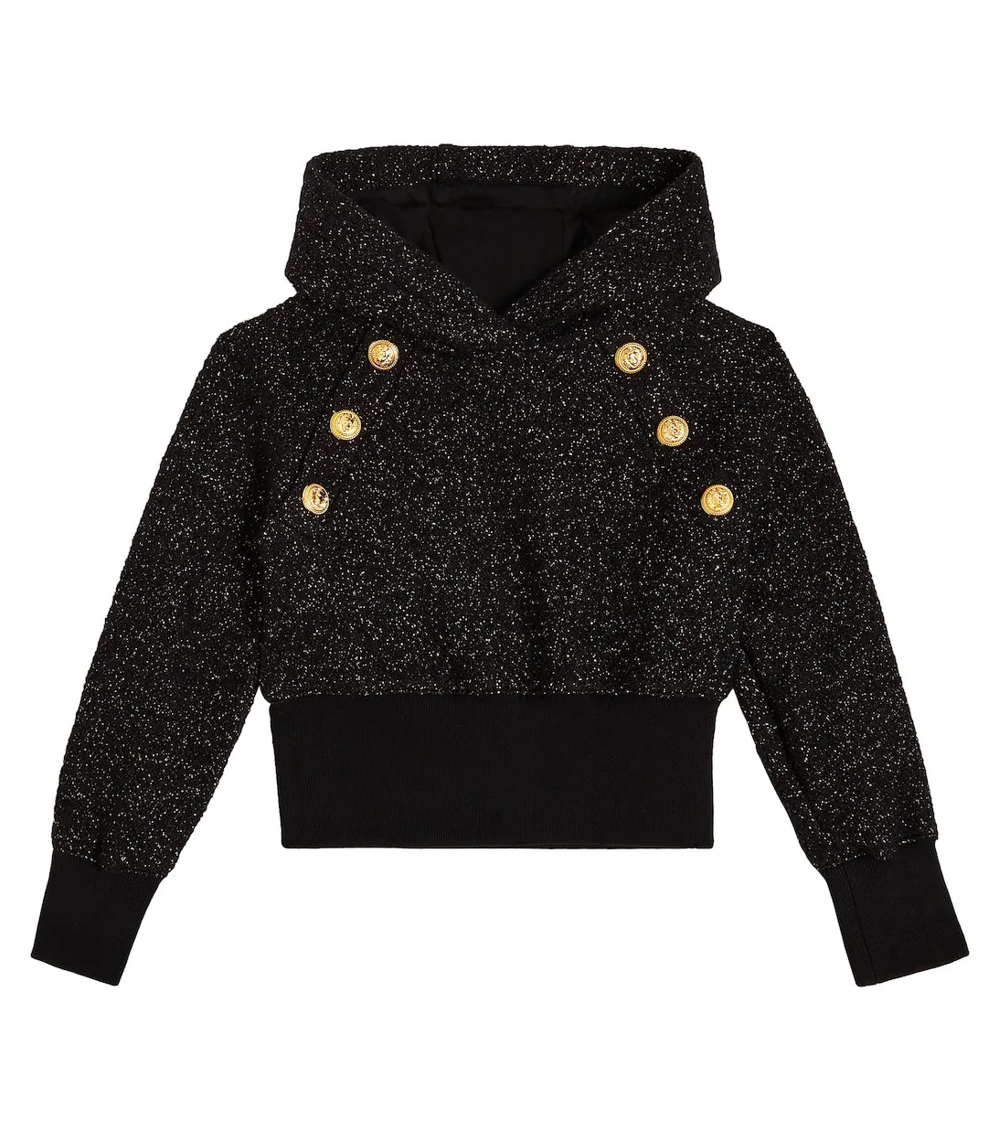 Balmain Cotton Wool Blend Sweatshirt, Black