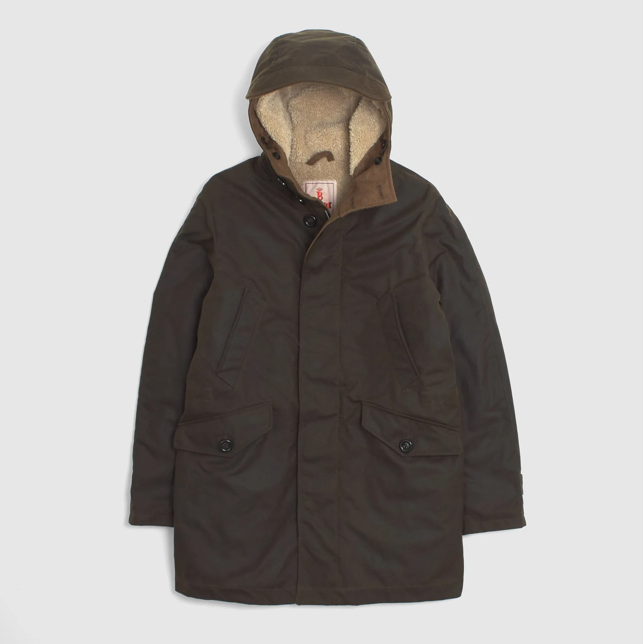 Baracuta Long Knott Waxed Cotton Parka