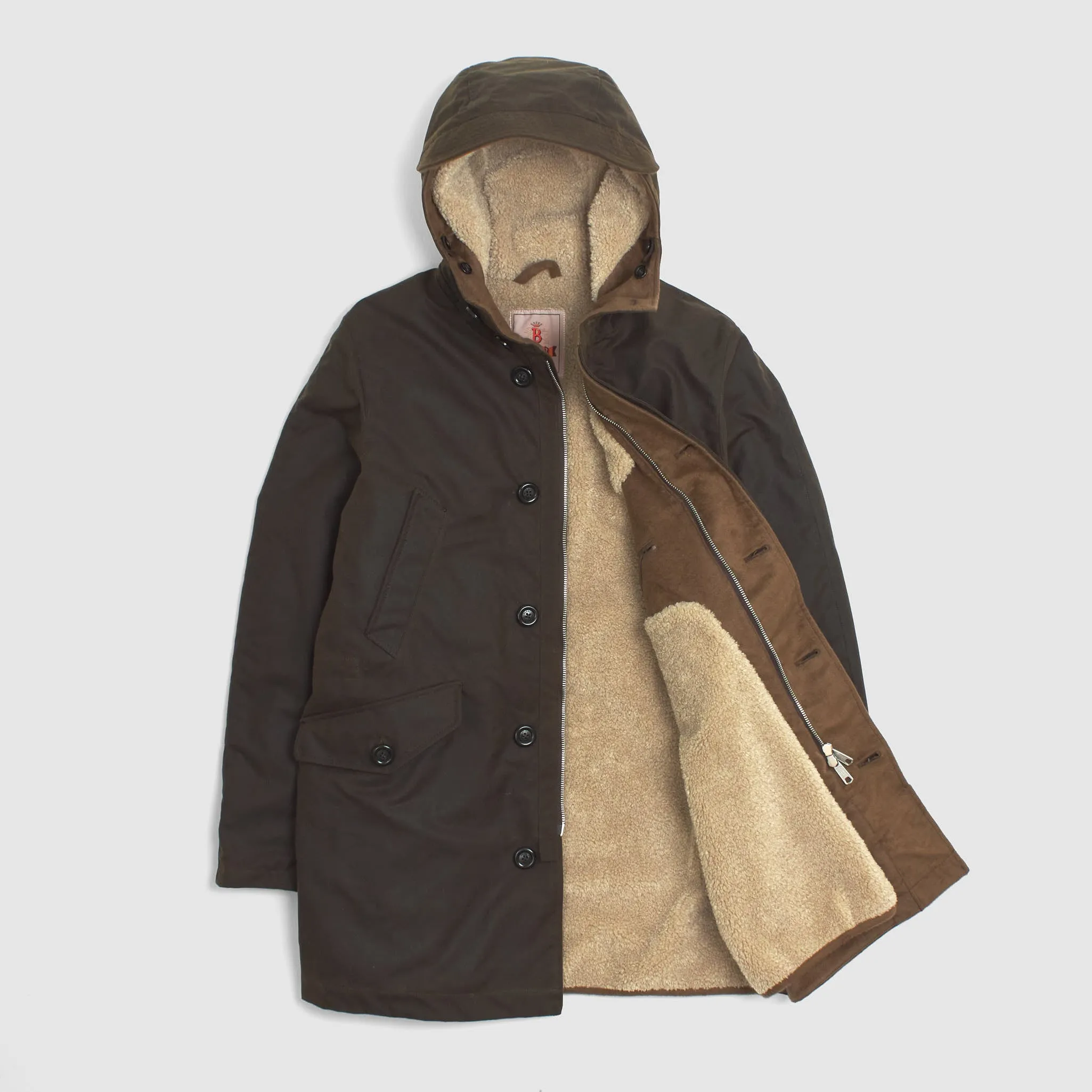 Baracuta Long Knott Waxed Cotton Parka