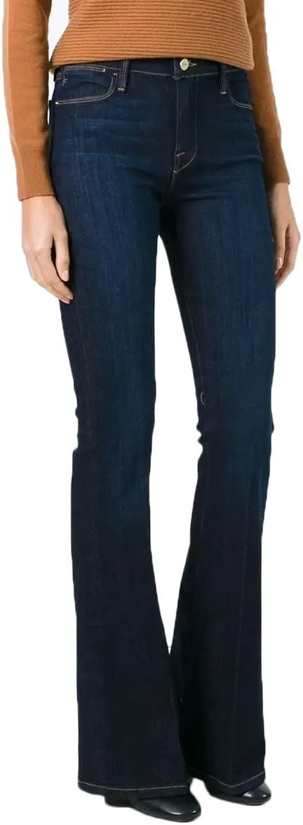 BISUAL Women's Black Bell Bottom Jeans for Women High Waisted Flare Jeans Womens Ripped Stretchy Bell Bottoms Pants