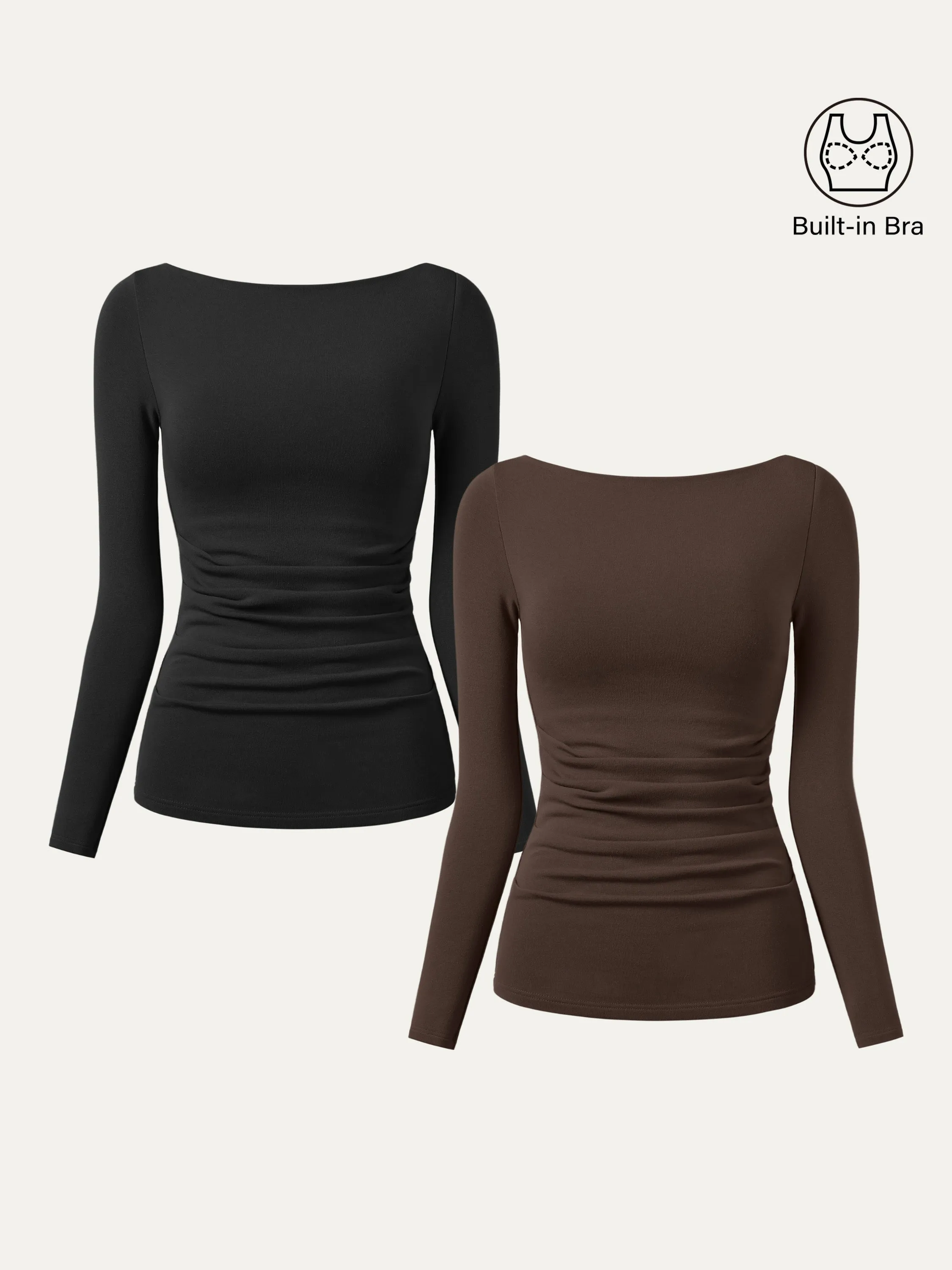 Boatneck Tucks Brami Top