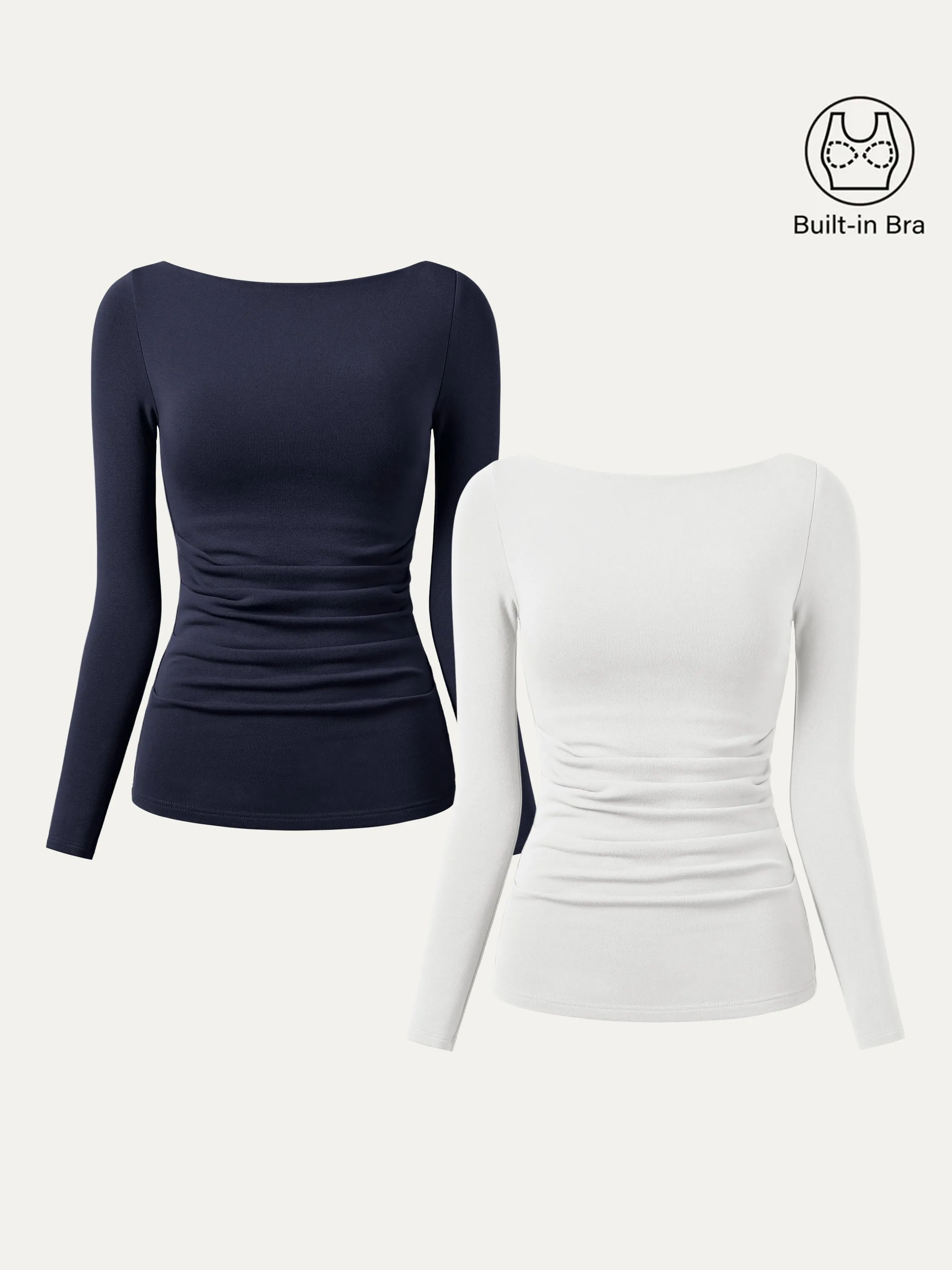 Boatneck Tucks Brami Top