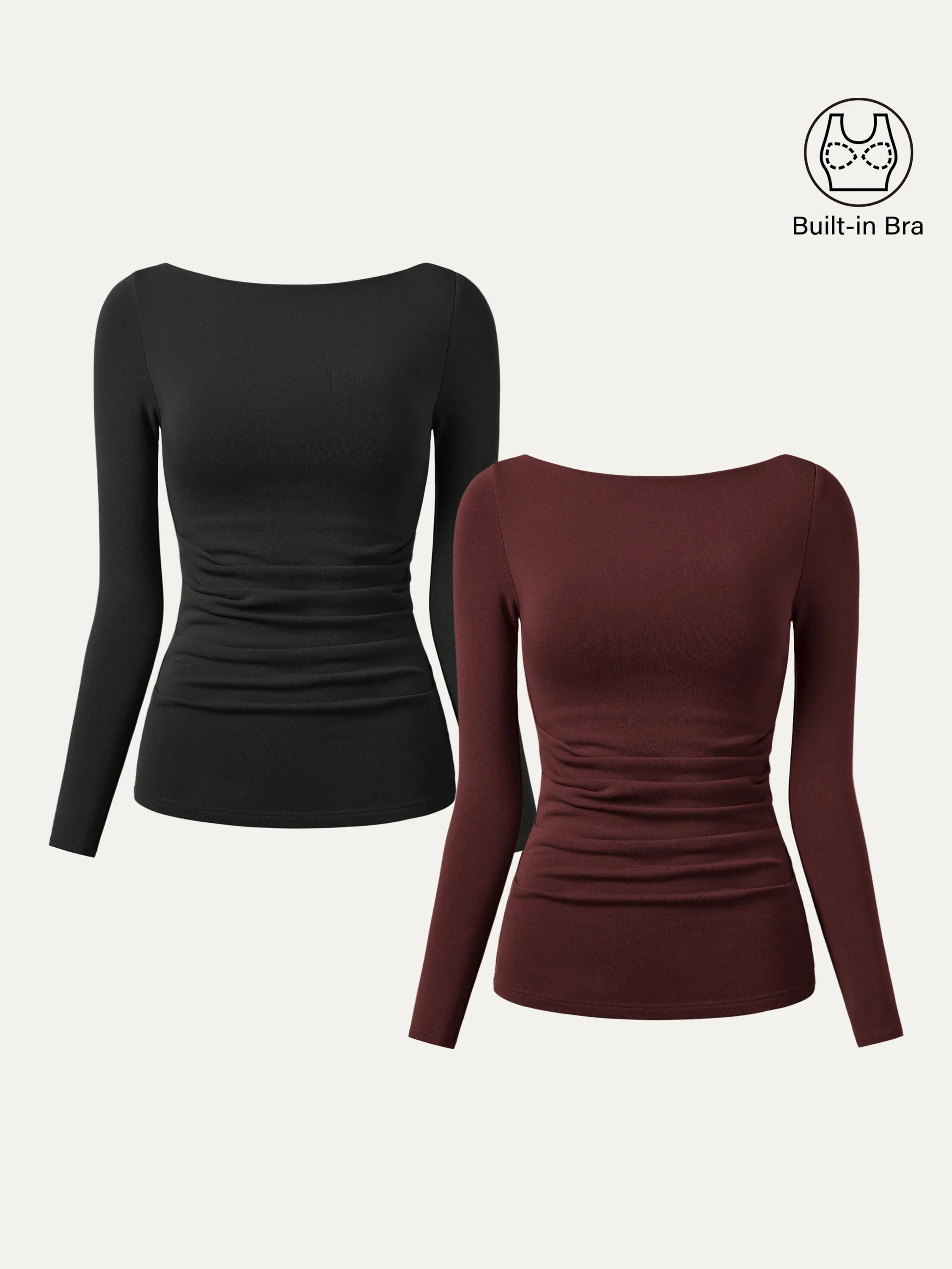 Boatneck Tucks Brami Top