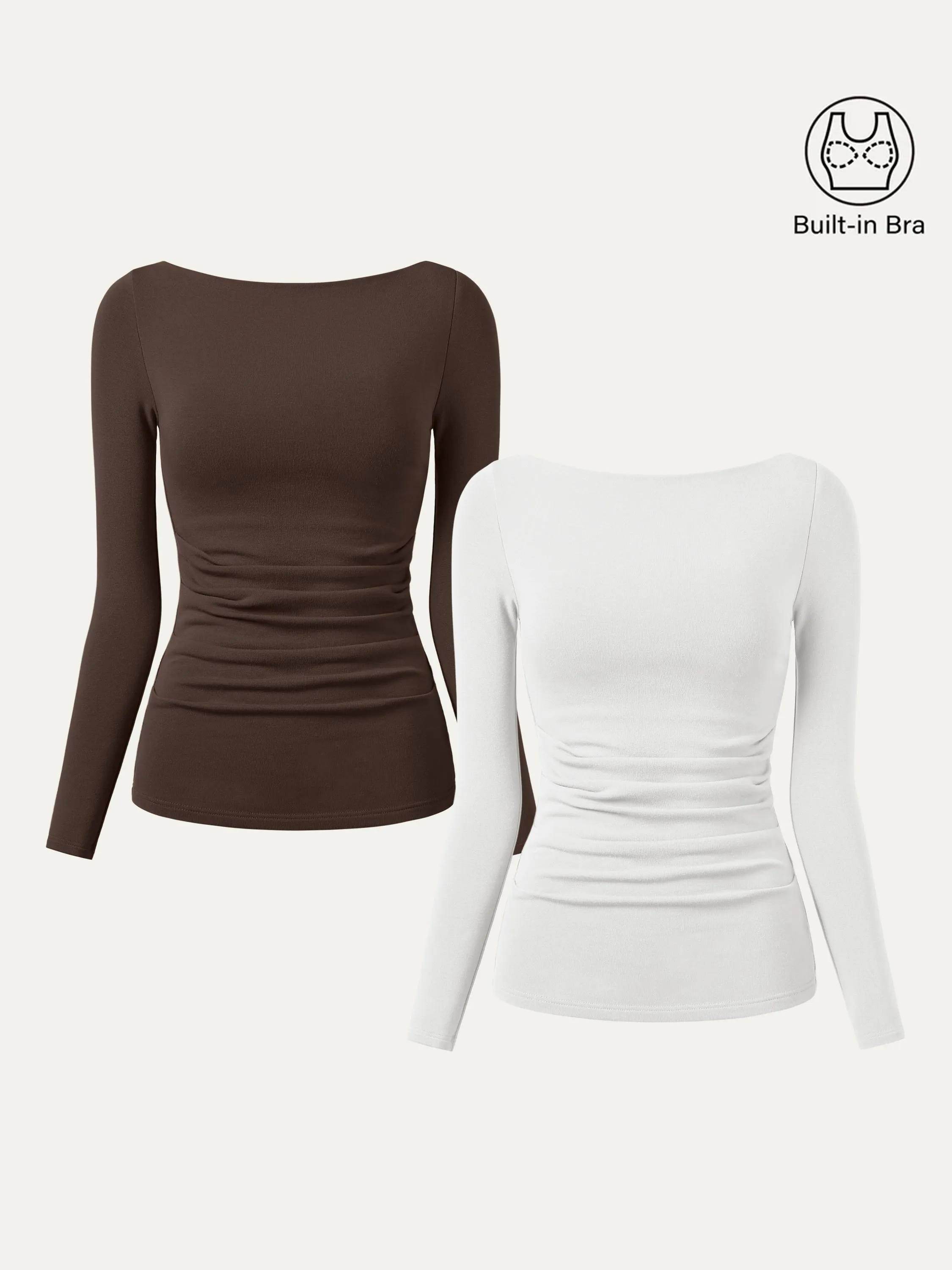 Boatneck Tucks Brami Top