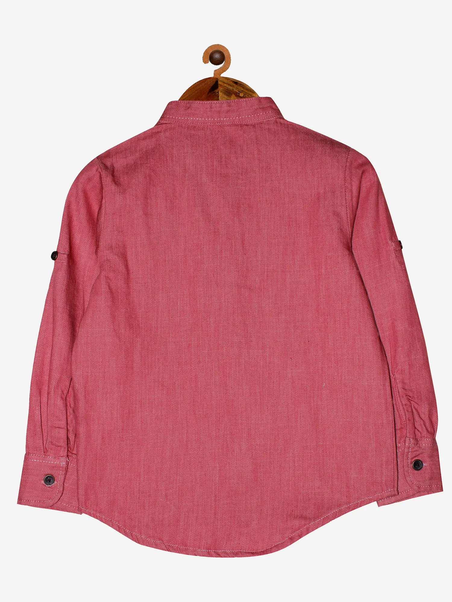 Boys Mandarin Collar Full Sleeve Cotton Shirt