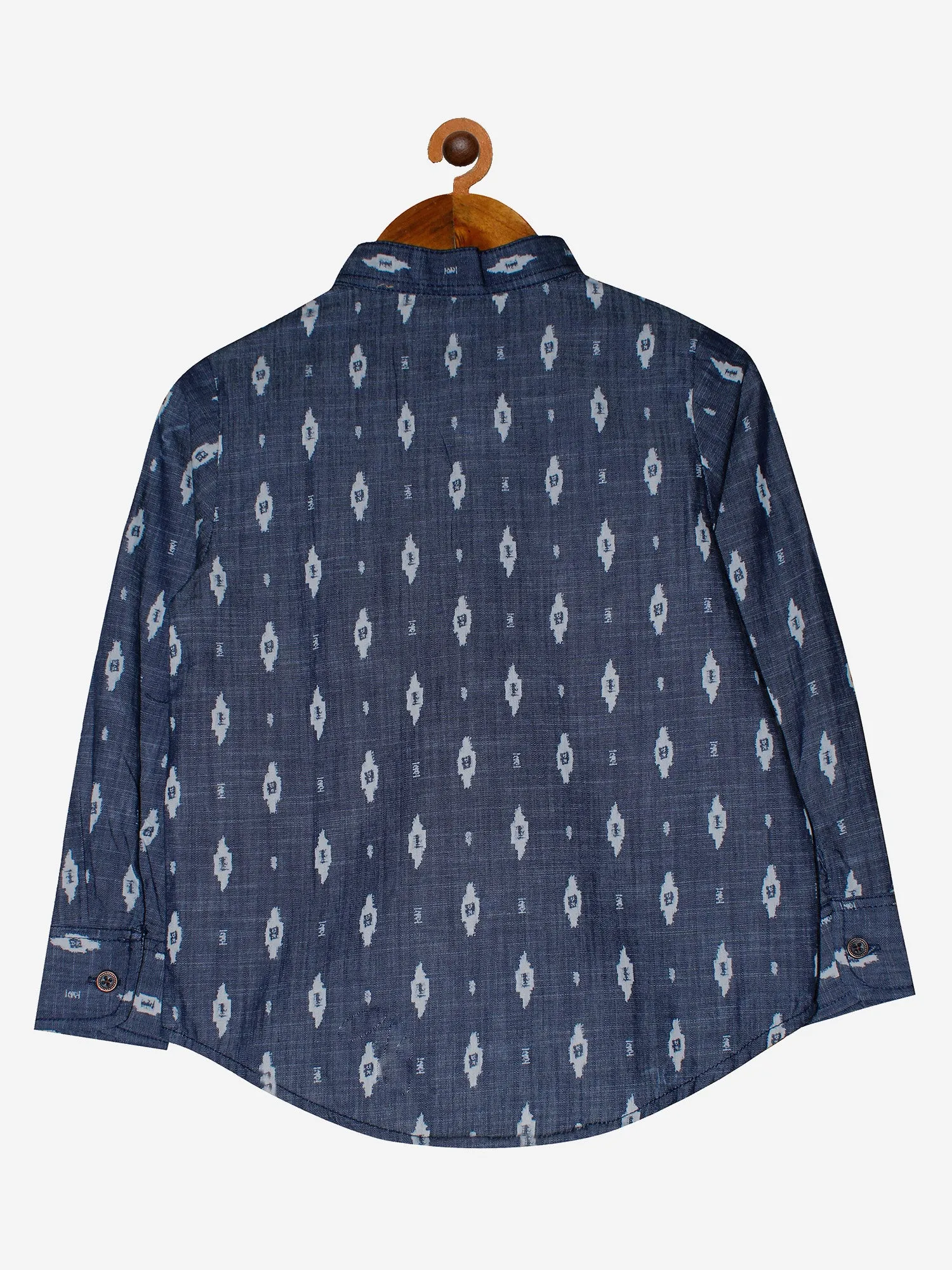 Boys Mandarin Collar Full Sleeve Cotton Shirt
