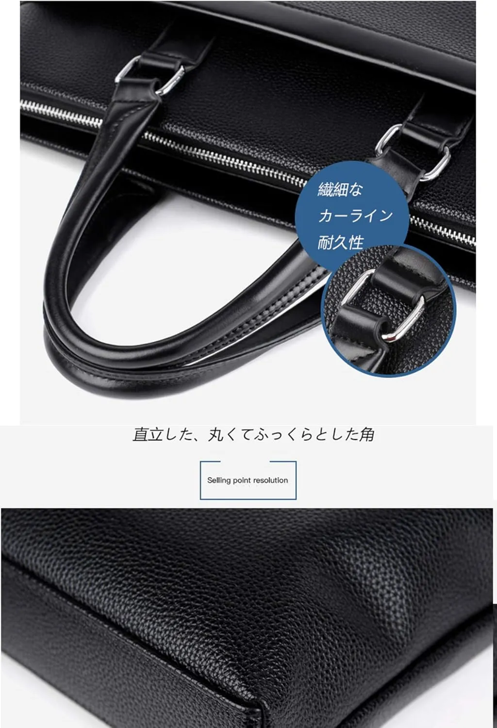 Briefcase Handbag Business Bags,Travel Office Business, Water Resistant 14in Laptop Messenger Bag for Men,Black Brown
