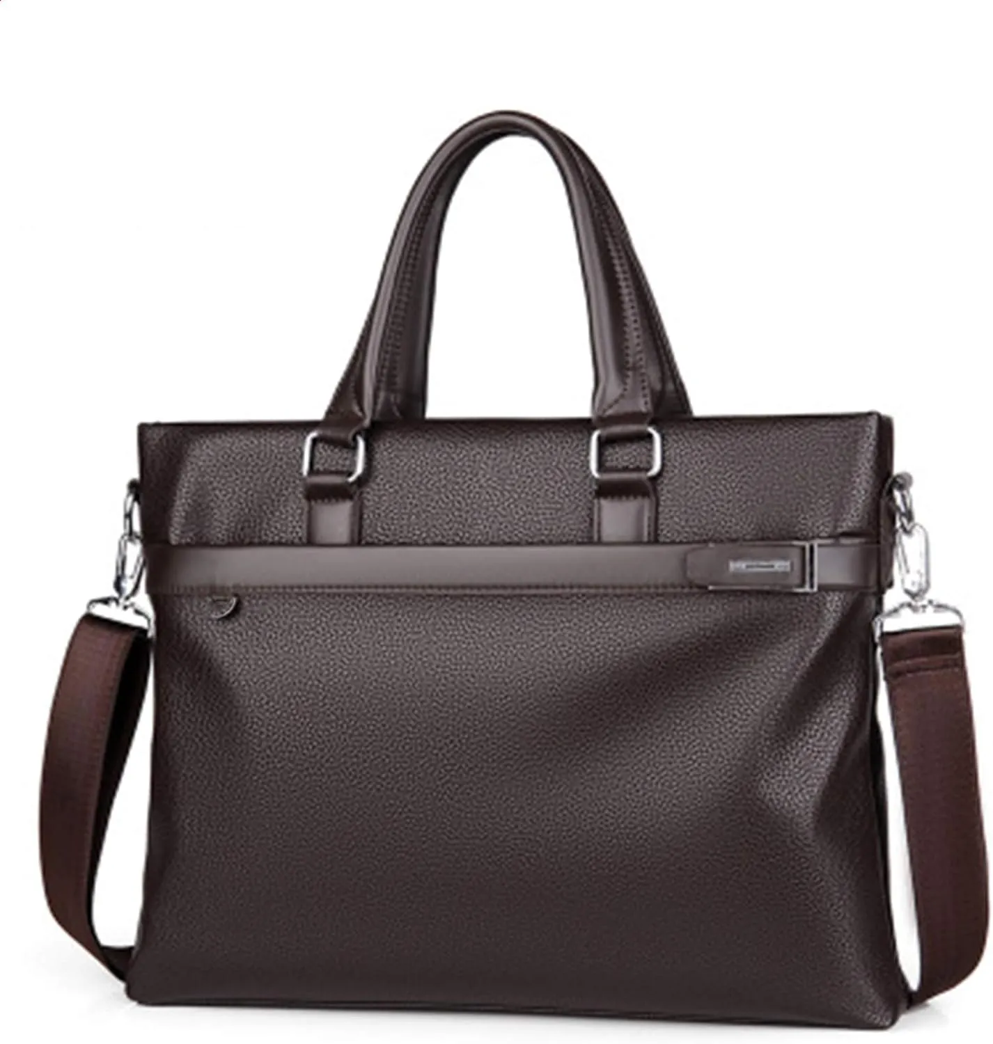 Briefcase Handbag Business Bags,Travel Office Business, Water Resistant 14in Laptop Messenger Bag for Men,Black Brown
