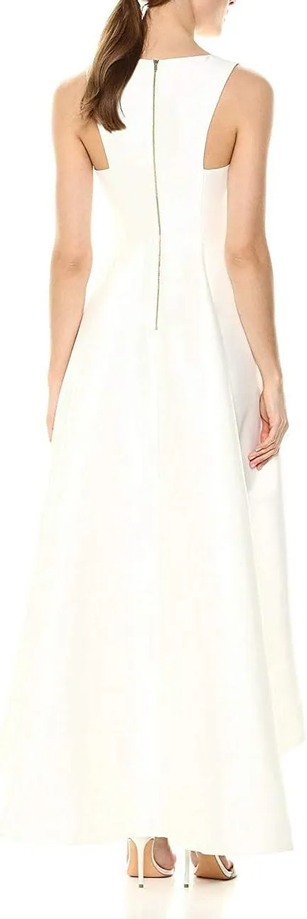 Calvin Klein Women's Sleeveless V-neck High Low Dress