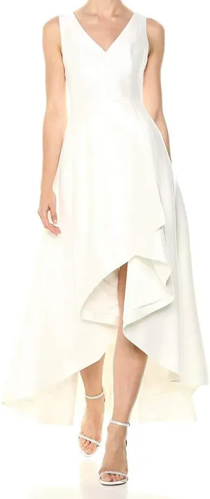 Calvin Klein Women's Sleeveless V-neck High Low Dress