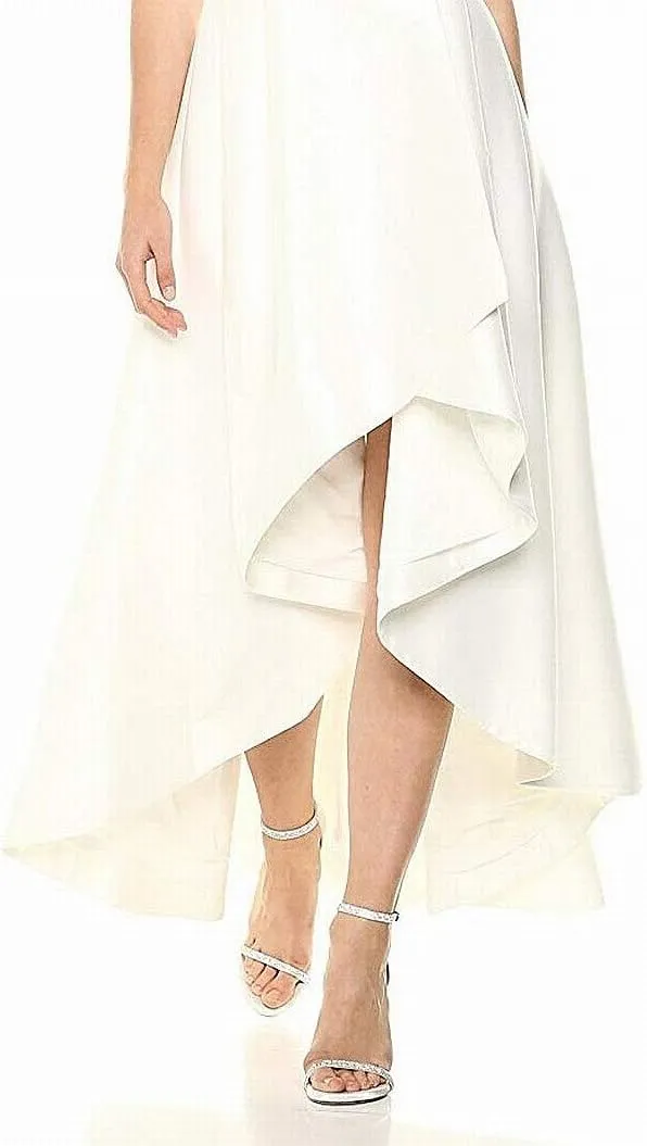 Calvin Klein Women's Sleeveless V-neck High Low Dress