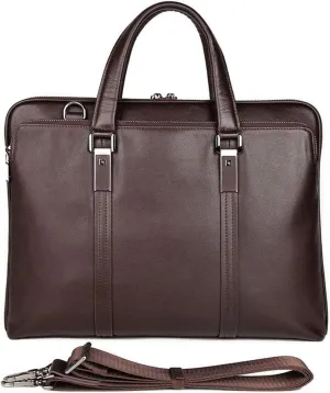 CcacHe Laptop Briefcase Vintage, Laptop Handbag 15Inch, Office Business Men, Water Resistant Messenger Shoulder (Color : Chocolate Color)