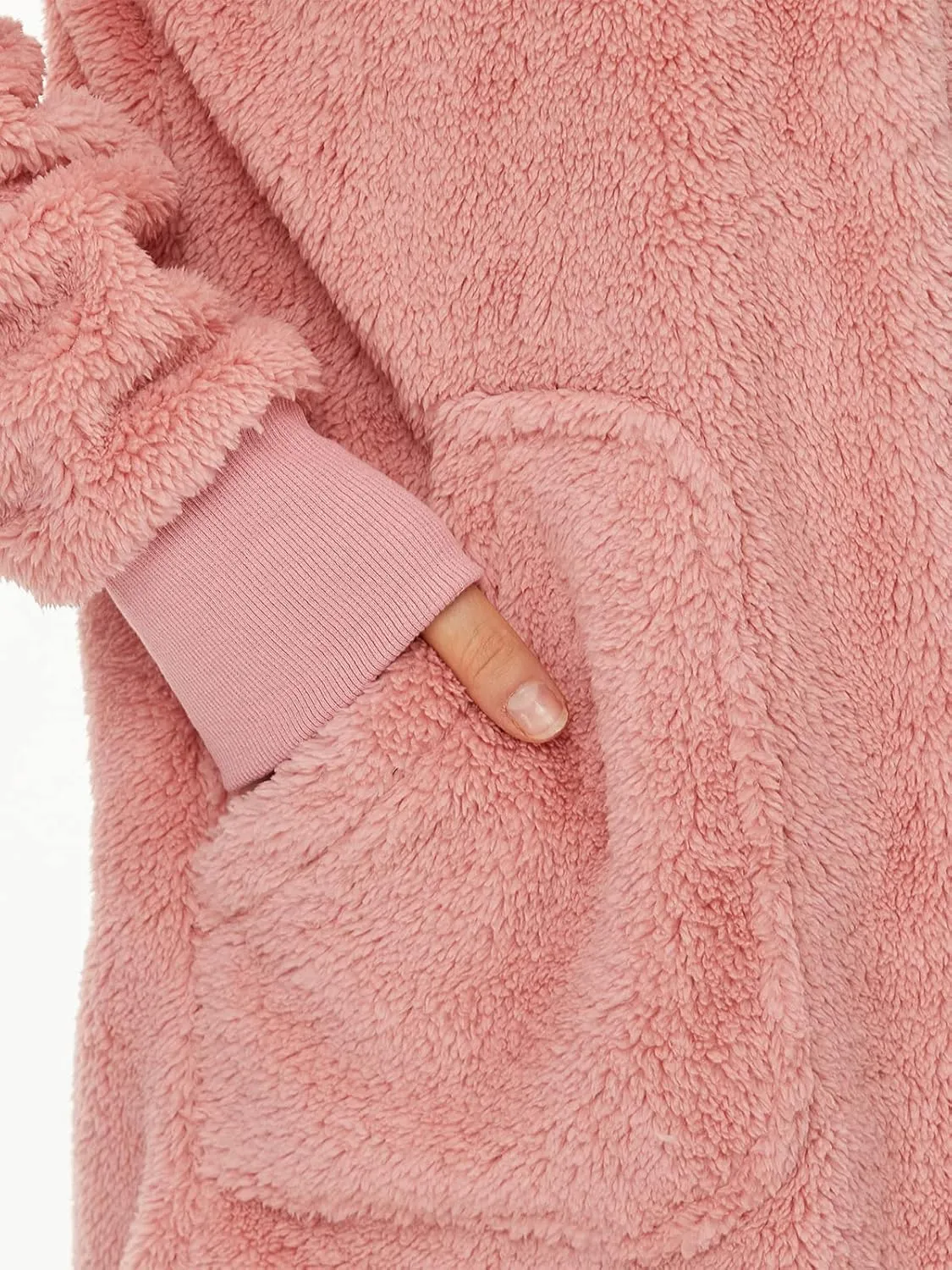 Century Star Women Fleece Cardigan Hooded Loose Fuzzy Cardigan Coat Womens Fuzzy Jacket Outwear