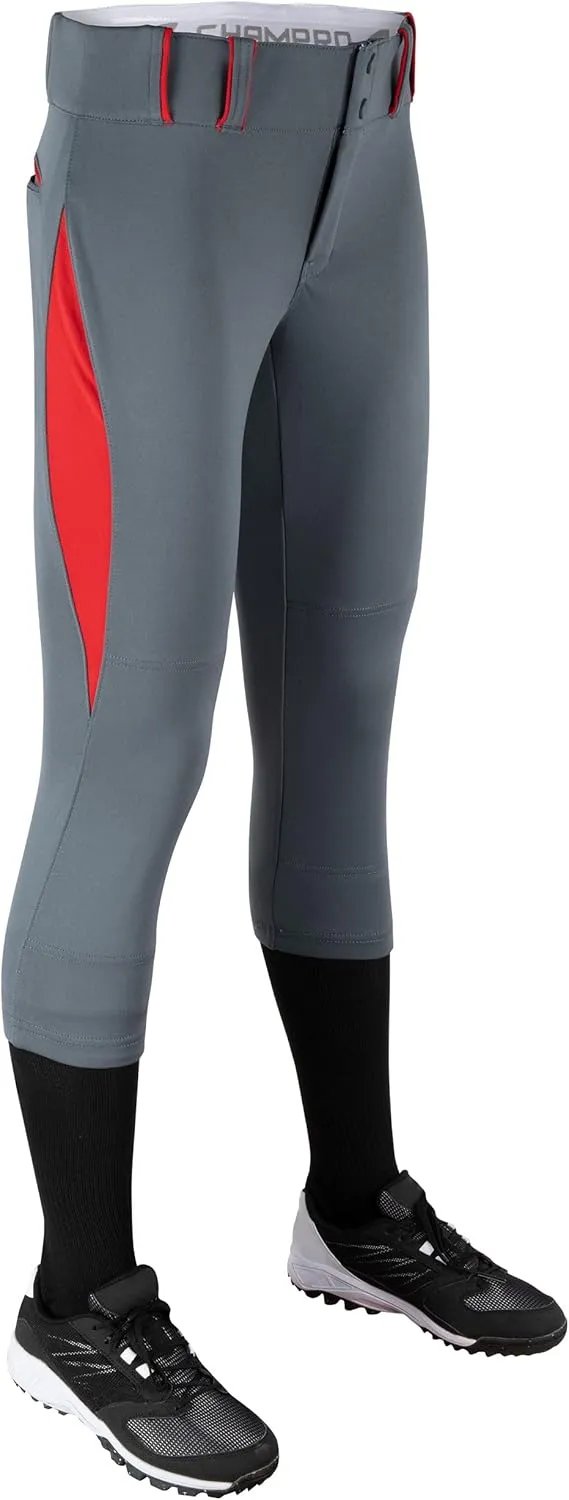 CHAMPRO Women's Surge Traditional Low-Rise Softball Pants