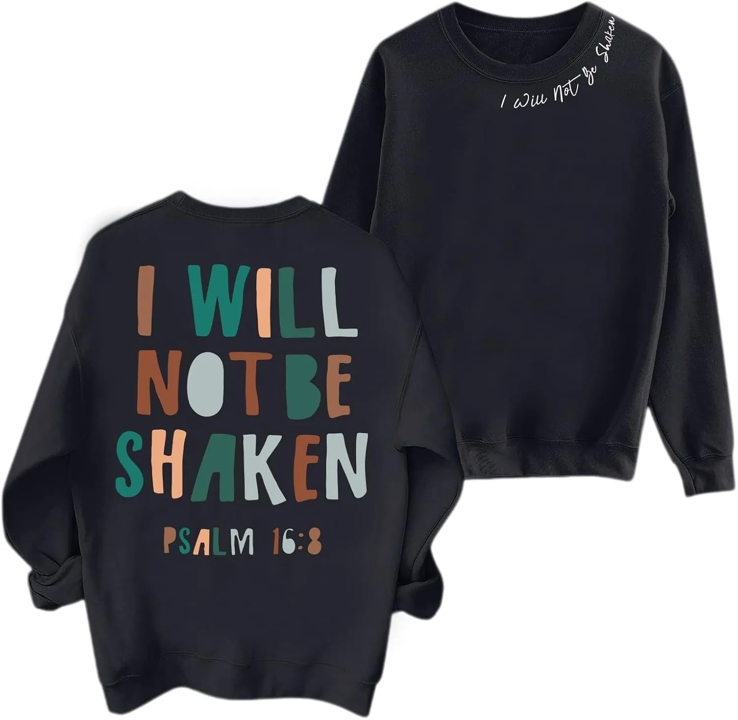 Christian Sweatshirt for Women Jesus God Faith Bible Verse Religious Shirt Oversized Inspirational Pullover Top