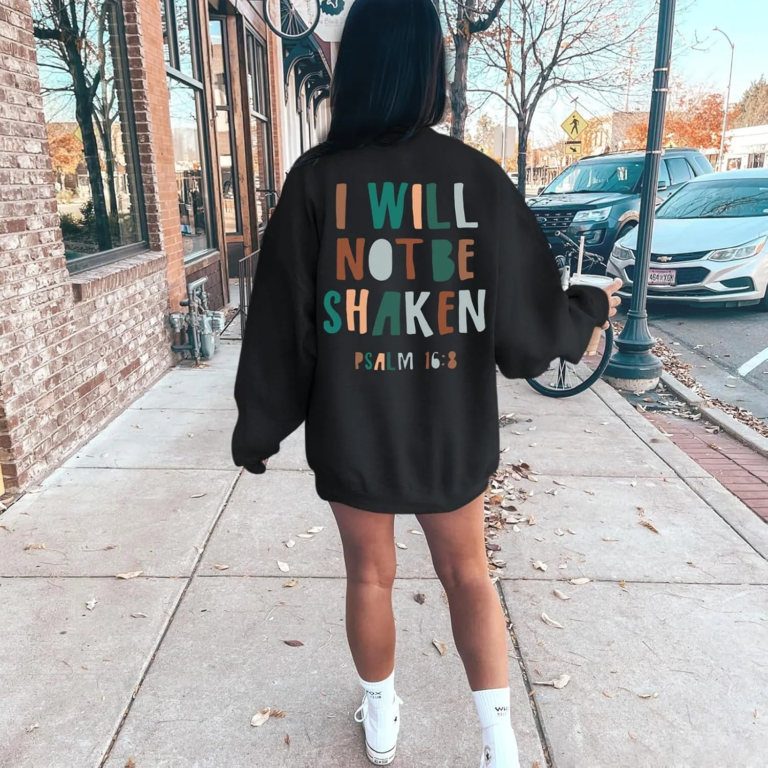 Christian Sweatshirt for Women Jesus God Faith Bible Verse Religious Shirt Oversized Inspirational Pullover Top