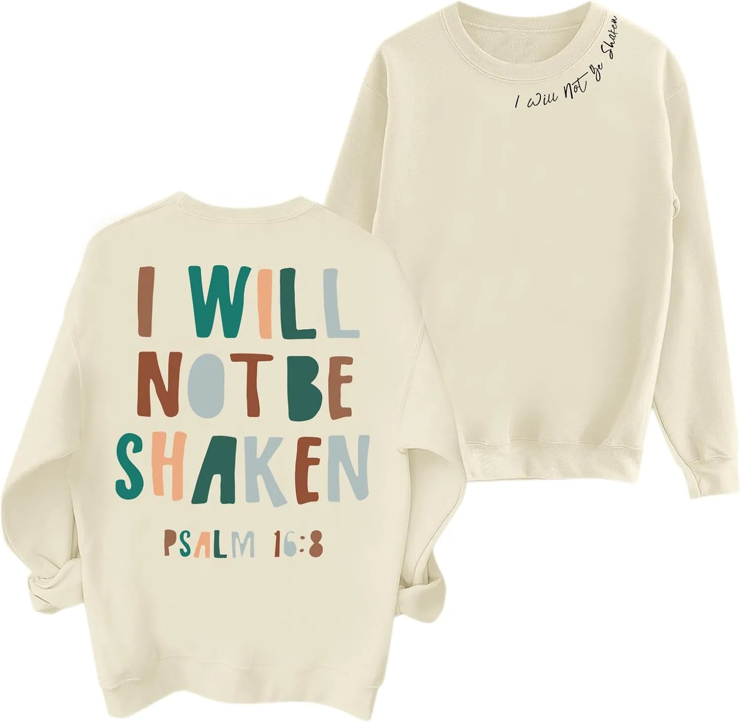 Christian Sweatshirt for Women Jesus God Faith Bible Verse Religious Shirt Oversized Inspirational Pullover Top
