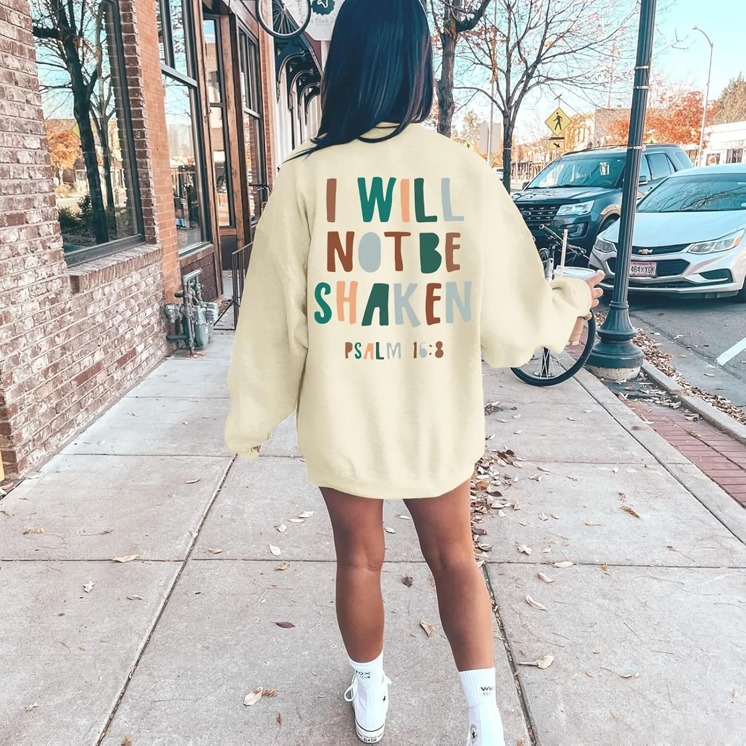 Christian Sweatshirt for Women Jesus God Faith Bible Verse Religious Shirt Oversized Inspirational Pullover Top