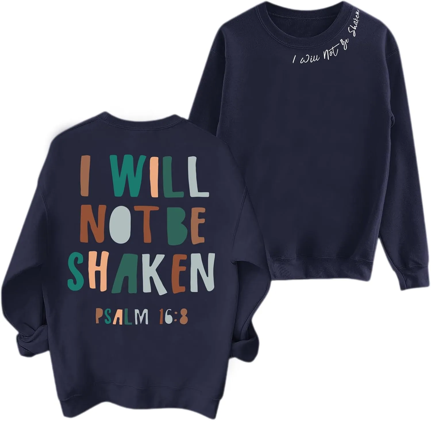 Christian Sweatshirt for Women Jesus God Faith Bible Verse Religious Shirt Oversized Inspirational Pullover Top