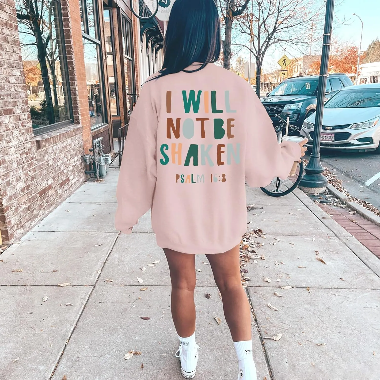 Christian Sweatshirt for Women Jesus God Faith Bible Verse Religious Shirt Oversized Inspirational Pullover Top
