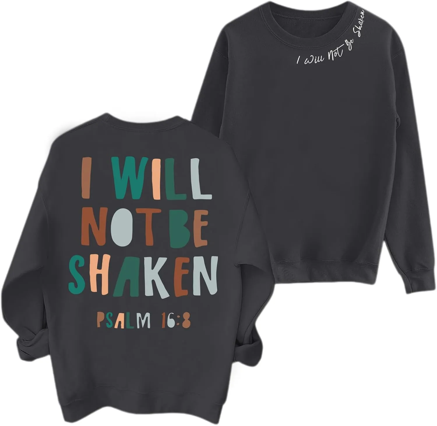 Christian Sweatshirt for Women Jesus God Faith Bible Verse Religious Shirt Oversized Inspirational Pullover Top