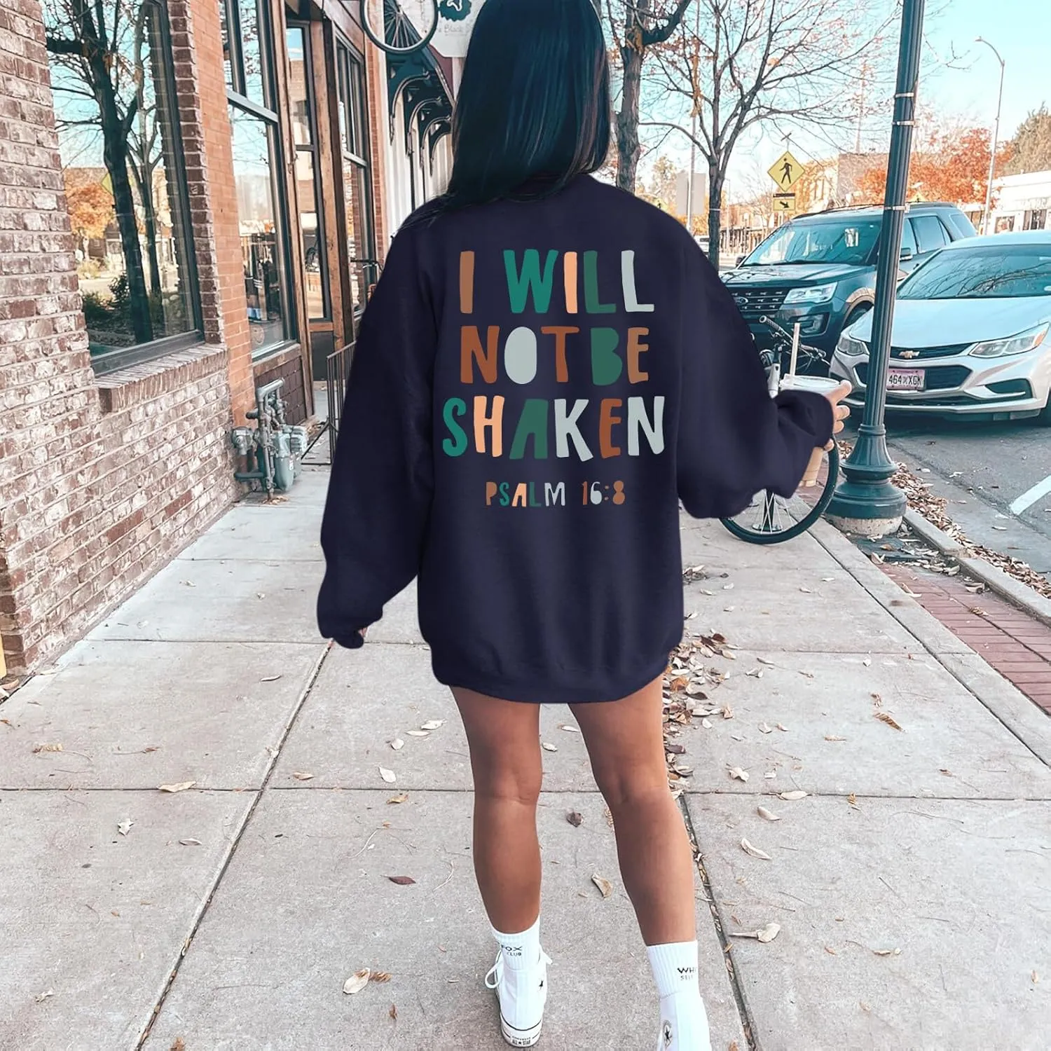 Christian Sweatshirt for Women Jesus God Faith Bible Verse Religious Shirt Oversized Inspirational Pullover Top