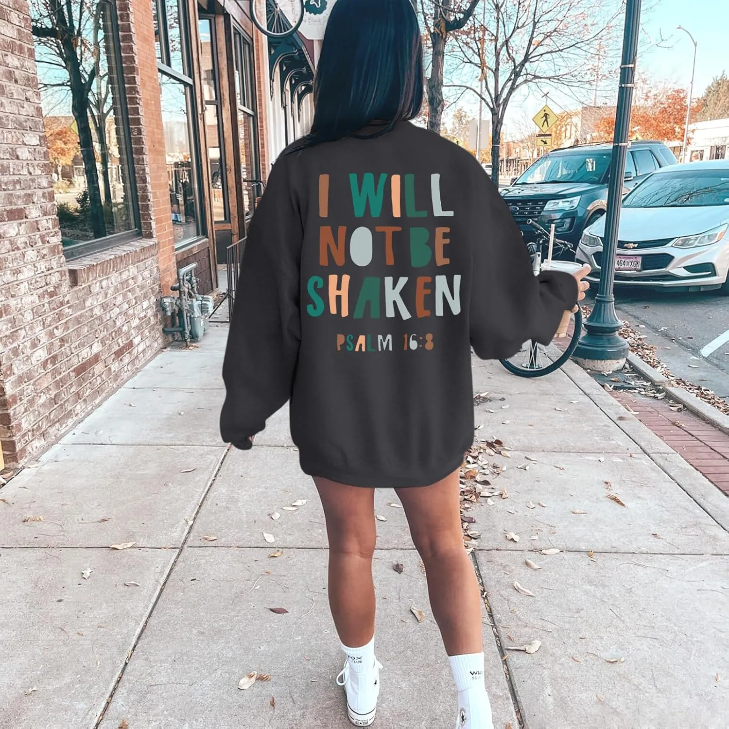 Christian Sweatshirt for Women Jesus God Faith Bible Verse Religious Shirt Oversized Inspirational Pullover Top