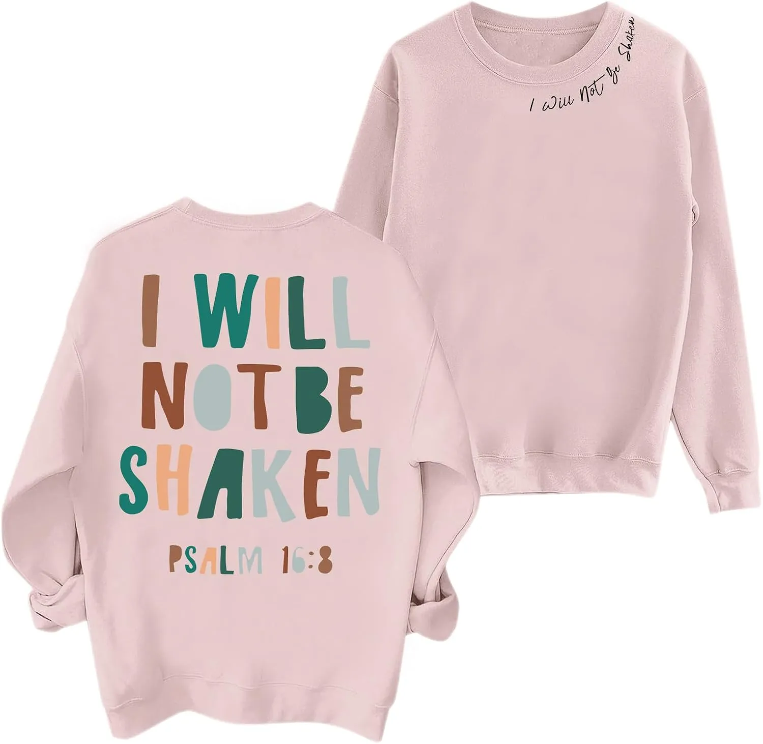 Christian Sweatshirt for Women Jesus God Faith Bible Verse Religious Shirt Oversized Inspirational Pullover Top