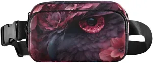 Close Up Owl Fanny Pack Water Resistant Waist Pack Sling Bag Purse for Women Men Travel Hiking