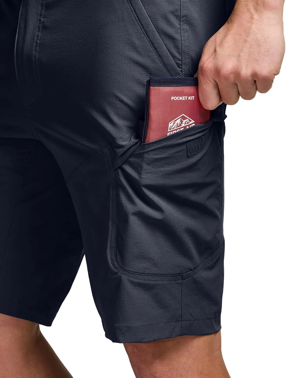 CQR Mens Quick-Dry Stretch Hiking Cargo Shorts  Lightweight Water-Resistant Tactical Casual, Golf & Outdoor with Pockets