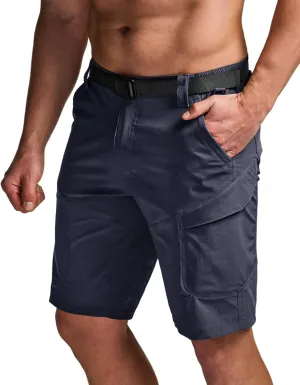 CQR Mens Quick-Dry Stretch Hiking Cargo Shorts  Lightweight Water-Resistant Tactical Casual, Golf & Outdoor with Pockets