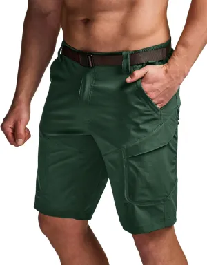 CQR Men's Quick Dry Stretch Hiking Cargo Shorts, Lightweight Water Resistant Tactical Casual, Golf & Outdoor with Pockets