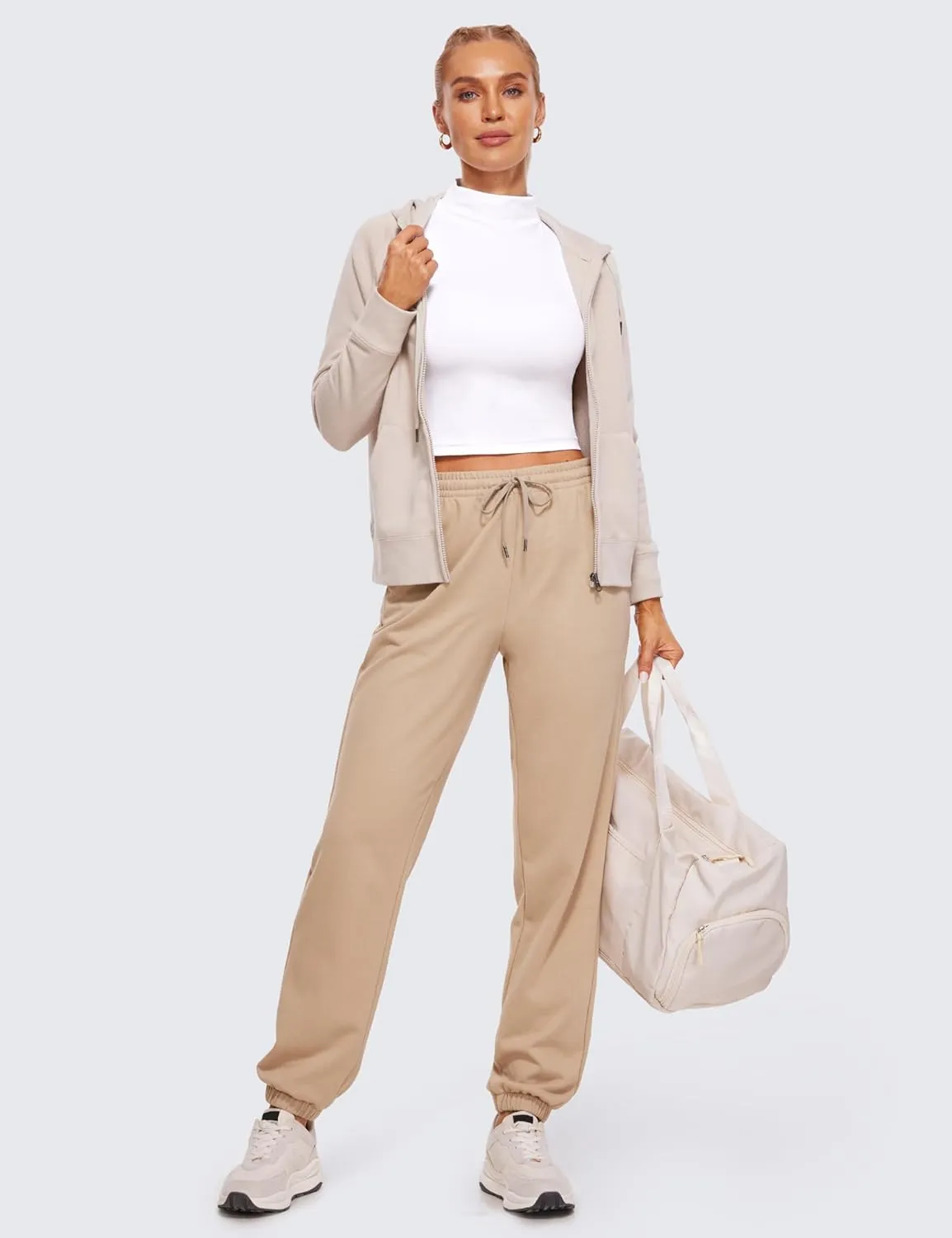 CRZ YOGA Womens Butterluxe Mock Turtleneck Long Sleeves Crop Tops Slim Fit Workout Casual T-Shirt Base Layer Fall Shirts