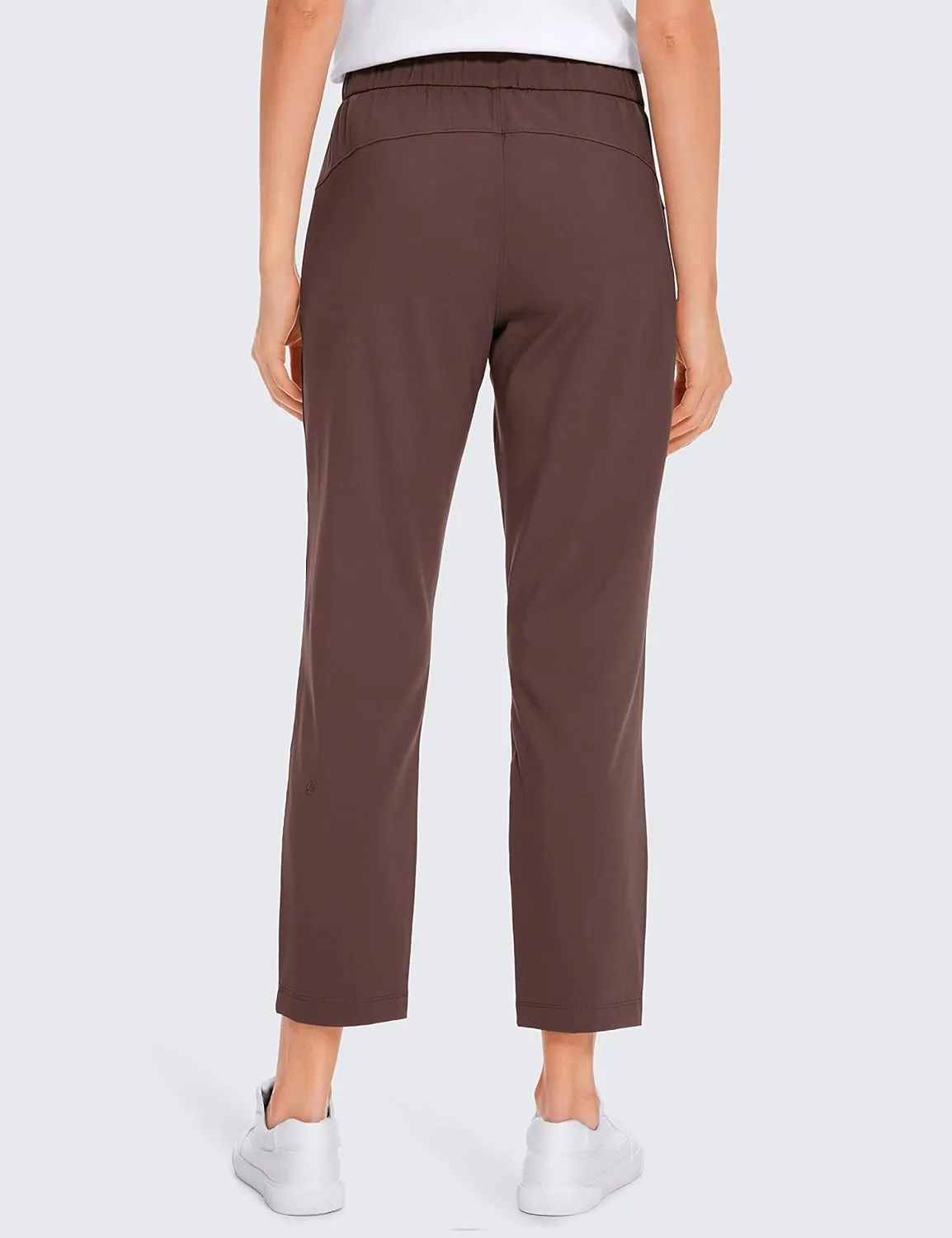 CRZ YOGA Womens High Waisted 4-Way Stretch Golf Capris 25" Short - Work Pants Athletic Lounge Workout Ankle Pants