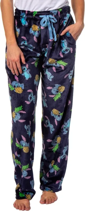 Disney Lilo and Stitch Pajama Pants Pineapple Women's Super Minky Lounge Pajama Pants